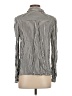 Max Studio 100% Rayon Stripes Gray Long Sleeve Blouse Size S - photo 2