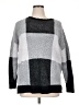 Elle Checkered-gingham Gray Pullover Sweater Size XL - photo 1