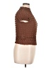 Almost Famous Brown Short Sleeve Top Size L - photo 4