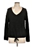 LC Lauren Conrad Metallic Black Pullover Sweater Size L - photo 1