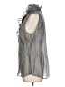 CAbi Gray Sleeveless Button-Down Shirt Size L - photo 5