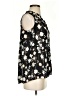 Simply Vera Vera Wang 100% Polyester Floral Black Sleeveless Blouse Size S - photo 4