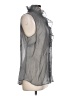 CAbi Gray Sleeveless Button-Down Shirt Size L - photo 4