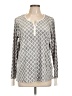 Nautica Gray Long Sleeve Blouse Size L - photo 1