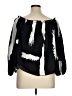 Unbranded 100% Polyester Black 3/4 Sleeve Blouse Size 1X - photo 2
