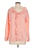Unbranded 100% Polyester Pink Long Sleeve Blouse Size M - photo 1
