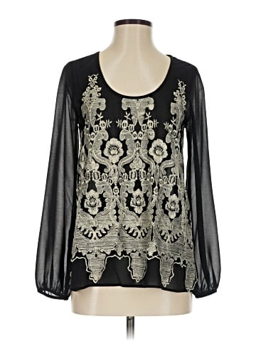 Ya Los Angeles Long Sleeve Silk Top (view 1)