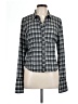 Fashion Nova Plaid Gray Long Sleeve Blouse Size L - photo 1
