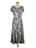Perceptions Paisley Silver Casual Dress Size 12 - photo 1