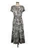 Perceptions Paisley Silver Casual Dress Size 12 - photo 2