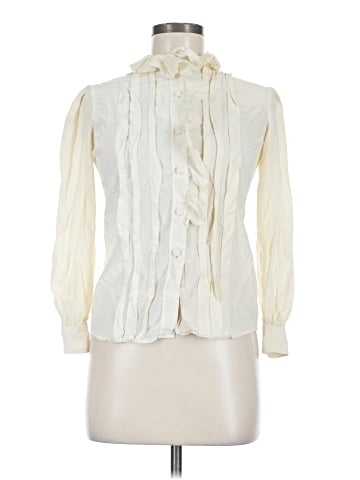 Assorted Brands Long Sleeve Silk Top (view 1)