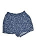 POPSUGAR 100% Rayon Floral Blue Shorts Size XXL - photo 1