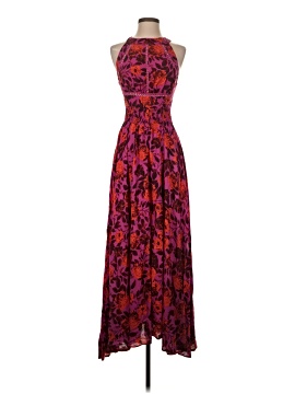 red summer halter dress Caroline Maxi Halter Dress - Red Orange