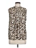 Ann Taylor LOFT 100% Polyester Animal Print Ivory Sleeveless Blouse Size L - photo 1