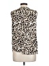 Ann Taylor LOFT 100% Polyester Animal Print Ivory Sleeveless Blouse Size L - photo 2