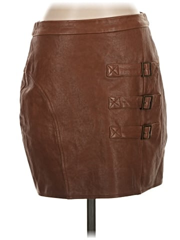 Qi Leather Skirt (view 1)