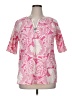 Robert Graham Pink Short Sleeve Blouse Size XL - photo 1