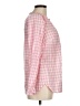 Talbots 100% Cotton Checkered-gingham Pink Long Sleeve Blouse Size M - photo 4