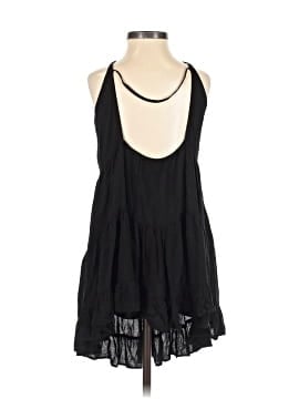 black dress white sleeves Black Double Breasted Dress With White Contrast Sleeves L