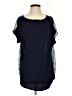 Olivia Moon 100% Polyester Blue Short Sleeve Top Size S - photo 1