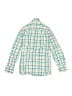 Crewcuts Checkered-gingham Green Long Sleeve Button-Down Shirt Size 10 - photo 2