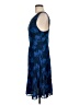 Maple 100% Rayon Tropical Floral Blue Cocktail Dress Size 8 - photo 5
