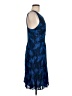Maple 100% Rayon Tropical Floral Blue Cocktail Dress Size 8 - photo 4