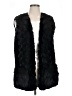 Max Studio 100% Polyester Black Faux Fur Vest Size XL - photo 1