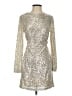 AaKaa Metallic Silver Cocktail Dress Size S - photo 1