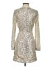 AaKaa Metallic Silver Cocktail Dress Size S - photo 2