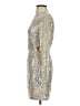 AaKaa Metallic Silver Cocktail Dress Size S - photo 5