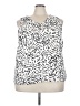 Nine West 100% Polyester Ivory Sleeveless Blouse Size 2X - photo 1