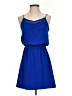 Express 100% Polyester Solid Blue Casual Dress Size XS - photo 1