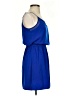 Express 100% Polyester Solid Blue Casual Dress Size XS - photo 4