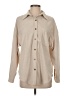 Unbranded 100% Polyester Solid Tan Long Sleeve Blouse Size S - photo 1