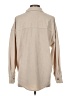 Unbranded 100% Polyester Solid Tan Long Sleeve Blouse Size S - photo 2