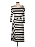 Ella Moss Stripes Black Casual Dress Size L - photo 2