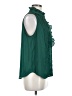 Ann Taylor 100% Polyester Green Sleeveless Blouse Size M - photo 4