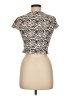 Pull&Bear Animal Print Ivory Short Sleeve Turtleneck Size M - photo 2
