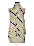 Maeve 100% Rayon Stripes Green Sleeveless Button-Down Shirt Size 0 - photo 1