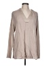 E3 by Etcetera 100% Viscose Tan Long Sleeve Blouse Size 10 - photo 1