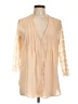 Love Stitch Tan 3/4 Sleeve Blouse Size L - photo 1