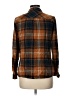 Maurices 100% Rayon Plaid Brown Long Sleeve Button-Down Shirt Size L - photo 2