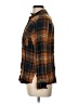Maurices 100% Rayon Plaid Brown Long Sleeve Button-Down Shirt Size L - photo 5