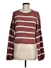 Double Zero 100% Polyester Stripes Burgundy Pullover Sweater Size M - photo 1