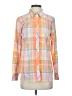Talbots Color Block Orange Long Sleeve Button-Down Shirt Size S - photo 1