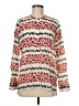 J.Crew Print Red Long Sleeve Blouse Size 6 (tall) - photo 1