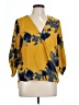 West Kei 100% Polyester Yellow 3/4 Sleeve Blouse Size L - photo 1
