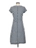 T by Talbots Chevron-herringbone Blue Casual Dress Size XS - photo 2