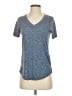 Athleta Polka Dots Blue Short Sleeve T-Shirt Size XS - photo 1